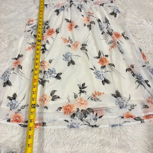 Torrid White Floral Chiffon Ruffle Button Down Skater Dress NWT Size 12 - Picture 4 of 13